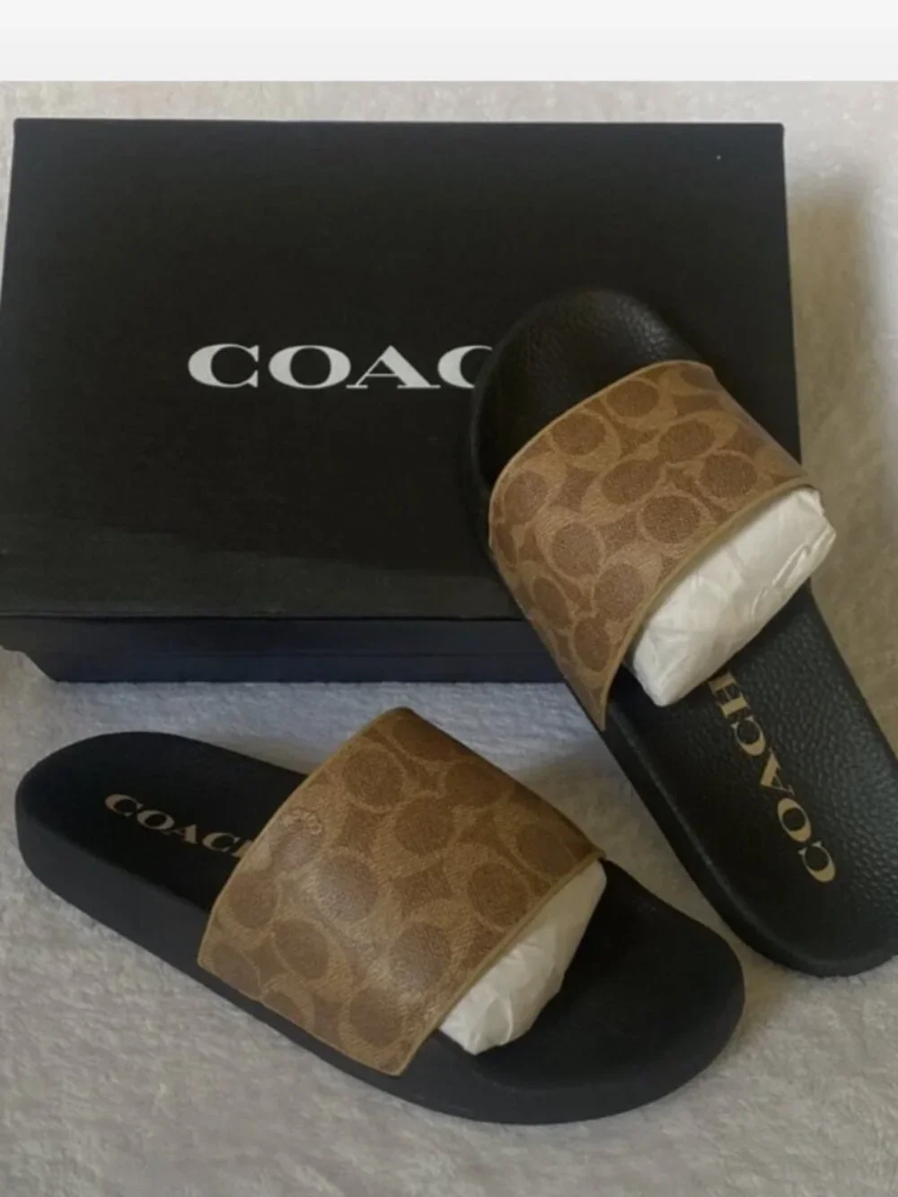 Coach Udele Sport Slide In Signature Canvas Size 8 New In Box